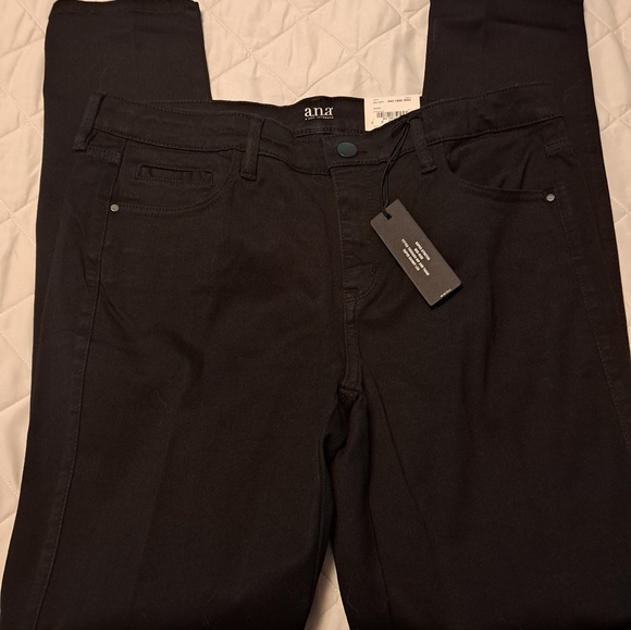 a.n.a. Black Stretchy Jeggings 32/14 new - Picture 2 of 6